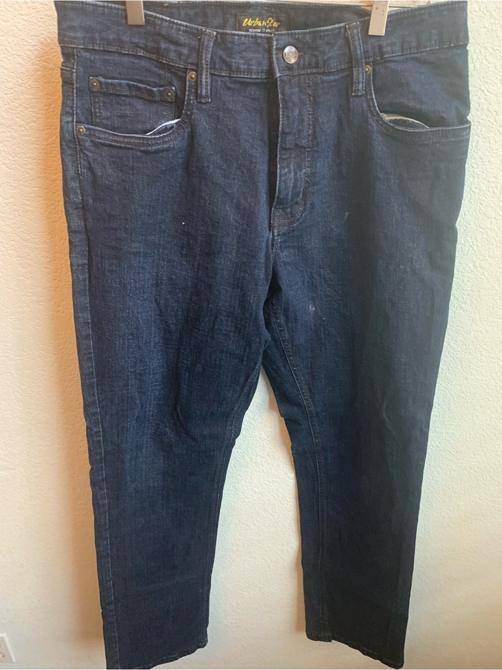 Urban Star Men's Straight Jeans in Dark Indigo